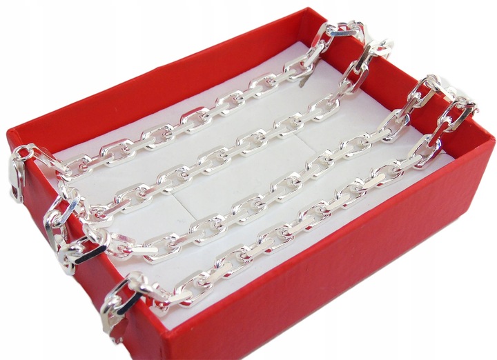 Ładny Srebrny Łańcuszek Męski 60 cm Gruby 5,5 mm