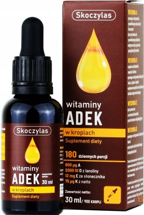 Skoczylas ADEK Witamina A D3 E K2 MK-7 krople 30ml
