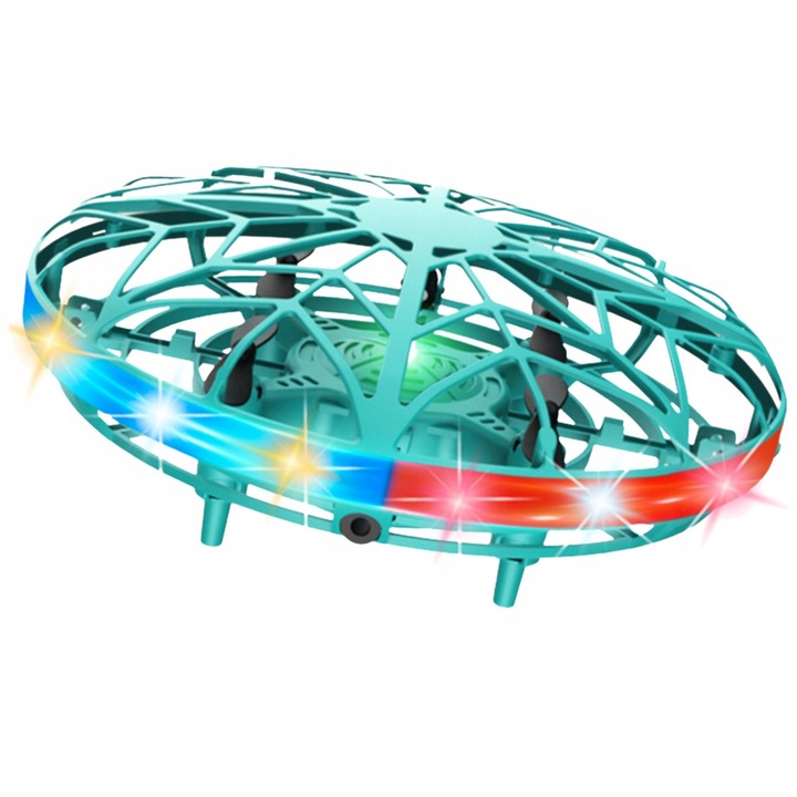 LATAJĄCY mini DRON UFO Dysk Kula Sterowany Ręką Dłonią ŚWIECĄCY LED IR