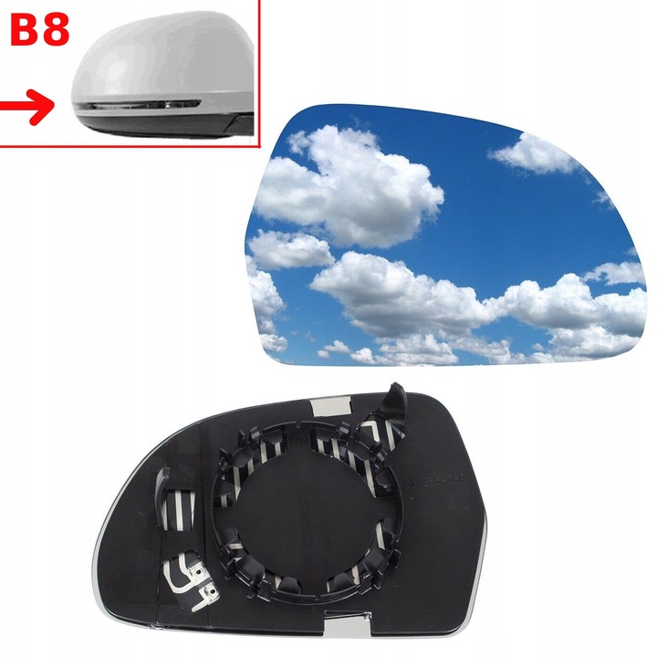 Wkład Lusterka Szkło Prawy Grzany do Audi A3 8P A4 B8 A5 A6 A8