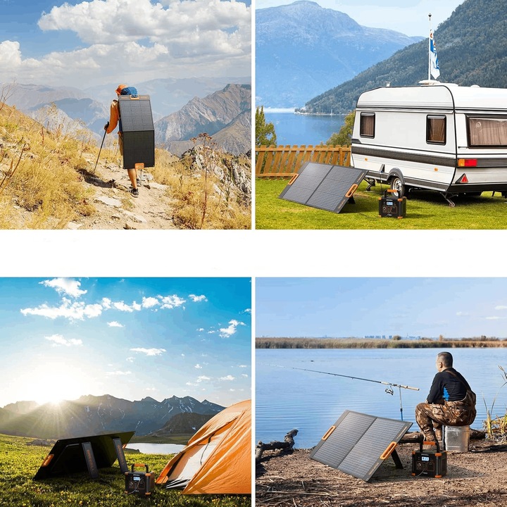 GRECELL Panel Solarny 100W 20V Składany - Ładowarka do Stacji Zasilania | K