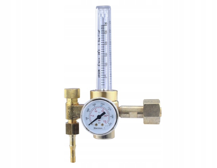 REDUKTOR GAZU Ar/CO2 Z ROTAMETREM 200 bar SHERMAN