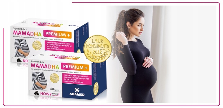 MamaDHA Premium+ DHA witaminy dla mamy 120 kaps.