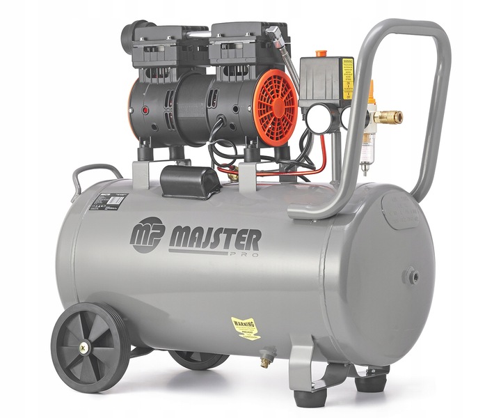 KOMPRESOR BEZOLEJOWY SPRĘŻARKA SEPARATOR 50L CICHY 60dB Majster Polska 0064