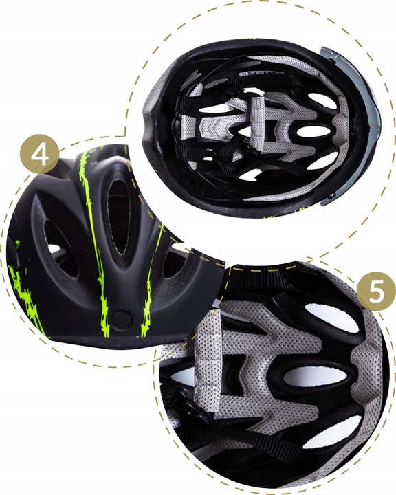 KASK ROWEROWY Z OKULARAMI LEKKI REGULOWANY ERCOLE