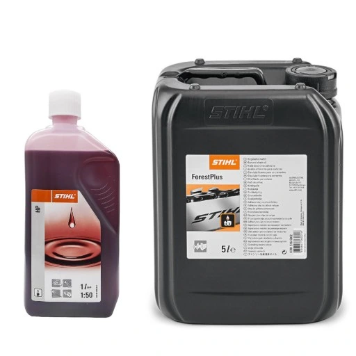 OLEJ STIHL HP 1l CZERWONY do paliwa + OLEJ DO ŁAŃCUCHA FOREST 5 LITRÓW