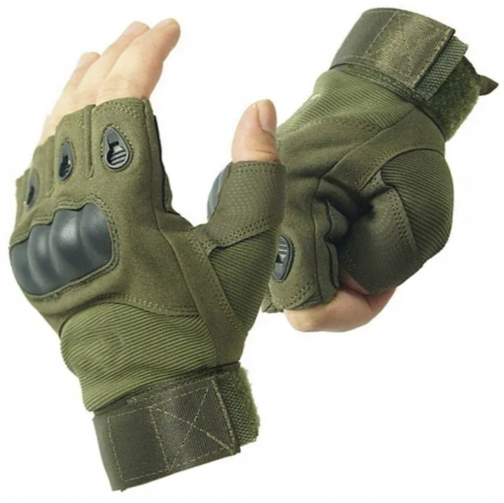 RĘKAWICE TAKTYCZNE BOJOWE rozm. XL SURVIVAL MILITARNE RĘKAWICZKI BEZ PALCÓW