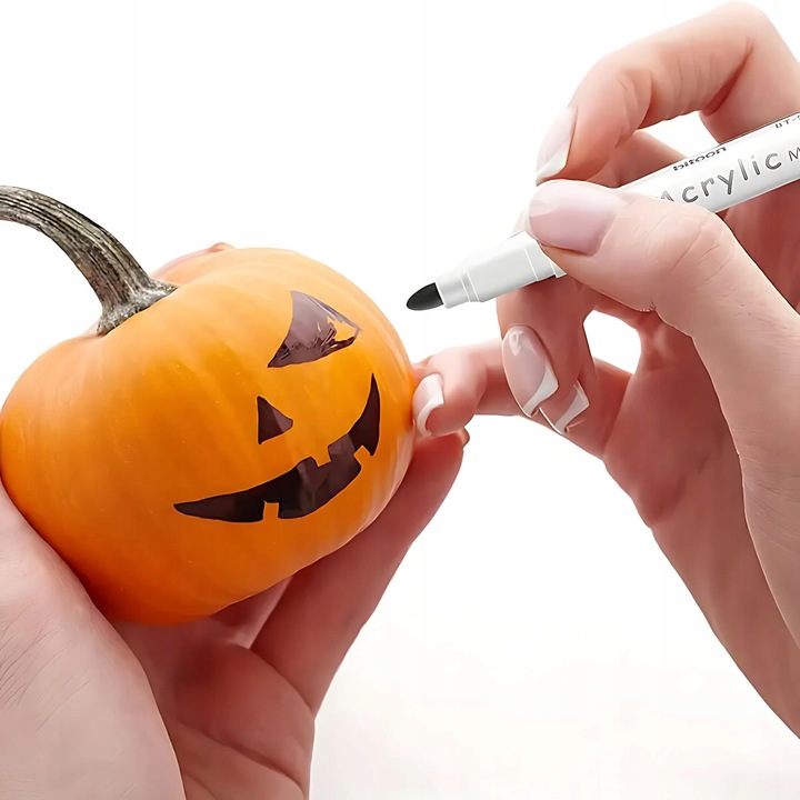 MARKERY AKRYLOWE PISAKI do KAMIENI UBRAŃ FLAMASTRY MAZAKI WODOODPORNE 24szt