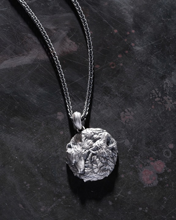 Srebrny wisiorek PAIR OF WOLVES