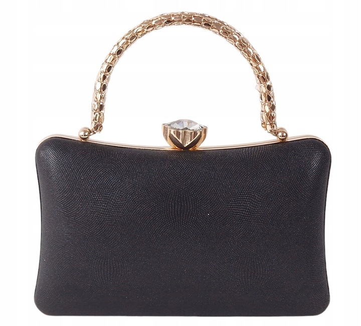 Torebka kopertówka puzderko wieczorowa elegancka wizytowa czarna