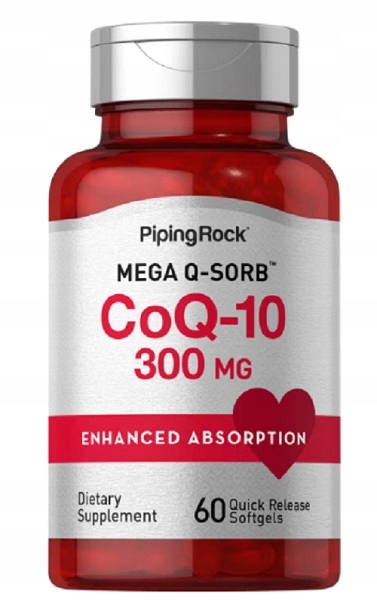 PipingRock Koenzym Q10 300mg Coenzyme Q10 60 kapsułek
