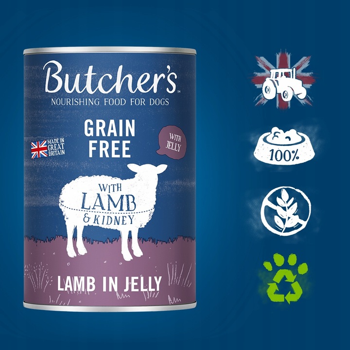 Butchers karma mokra dla psa jagnięcina 10x400g