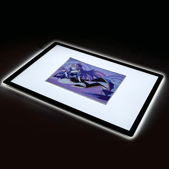 Podświetlana Deska Tablica Kreślarska Tablet Graficzny do Rysowania LED A3