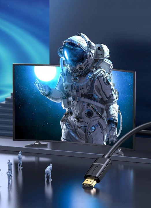 BASEUS KABEL PRZEWÓD HDMI 2.0 4K 60HZ 120HZ UHD 3D HDR HIGH SPEED 18GBPS 5M
