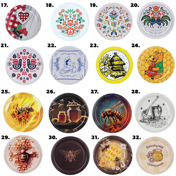 SŁOIK 720 ml SŁOIKI NA PRZETWORY MIÓD OGÓRKI WIECZKA ZAKRĘTKI 24 SZT FI 82