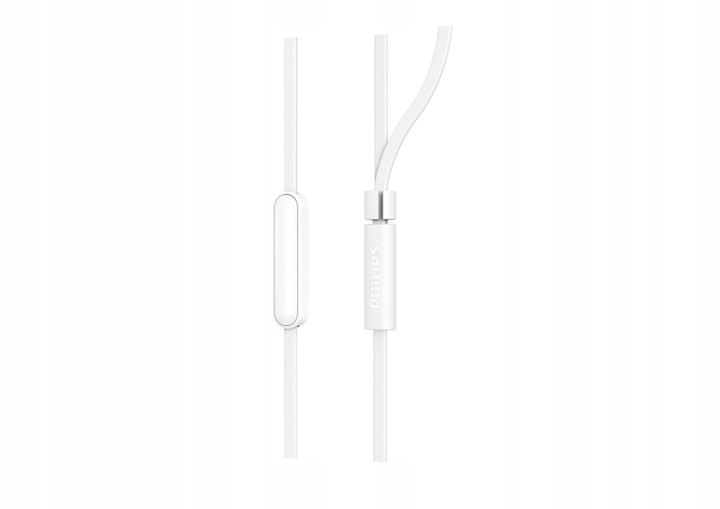 SŁUCHAWKI DOUSZNE PHILIPS TAE1105WT/00 BIAŁE PRZEWODOWE