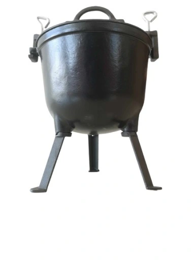 EMALIOWANY KOCIOŁEK 4L - gar garnek myśliwski żeliwny węgierski prażonki