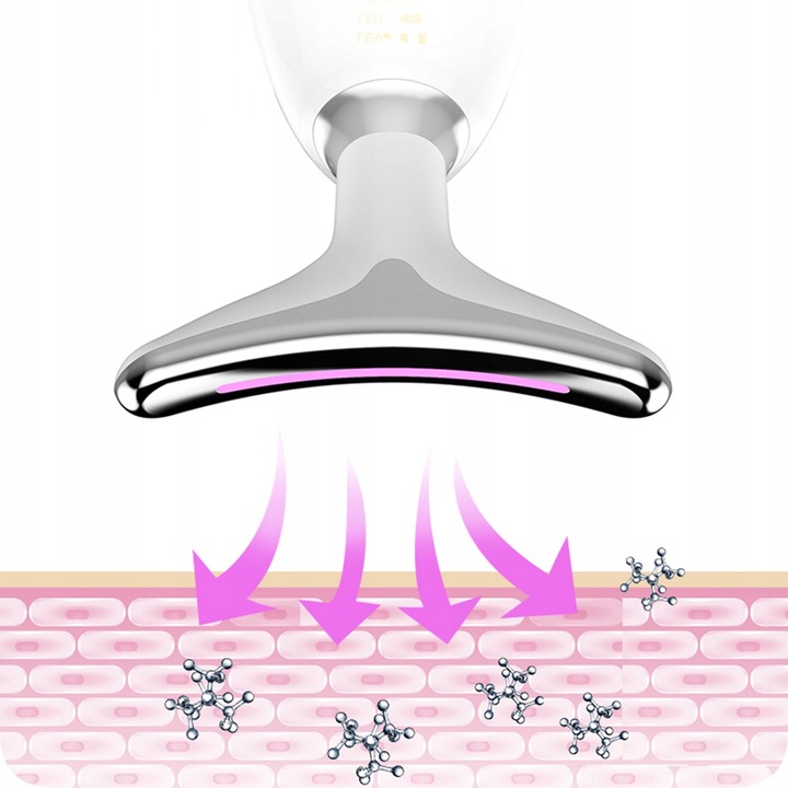 MASAŻER SONICZNY DO UJĘDRNIANIA TWARZY I SZYI ULTRADŹWIĘKOWY EMS LIFTING