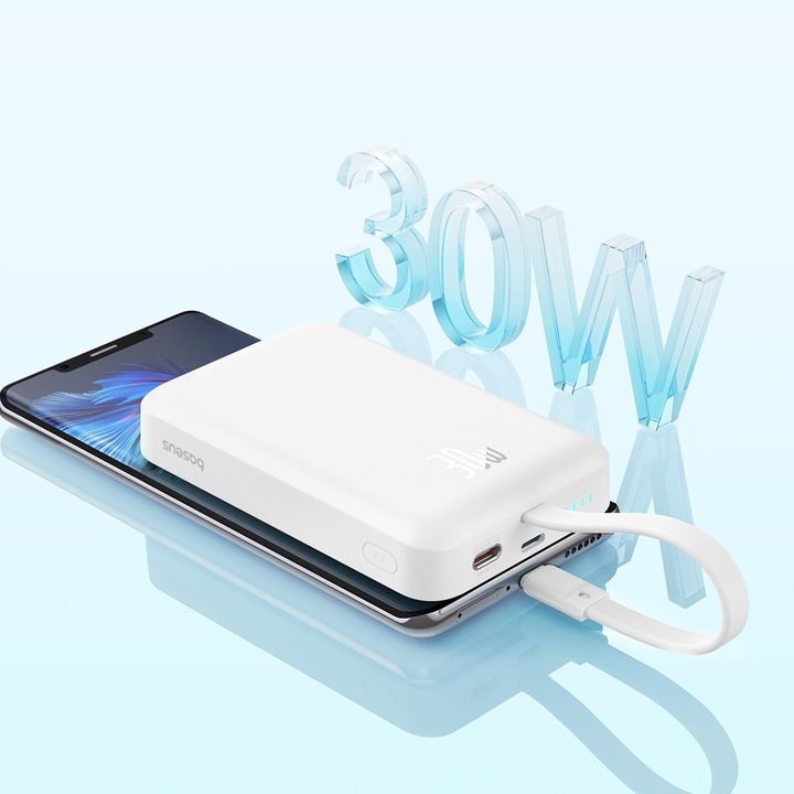 POWER BANK Z KABLEM BASEUS 10000MAH 30W USB-C MAGSAFE ŁADOWANIE INDUKCYJNE
