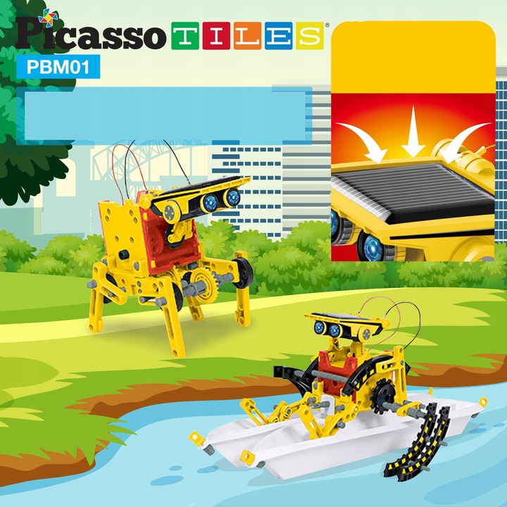 Robot solarny interaktywny 12w1 12 robotów zasilany słońcem edukacyjny