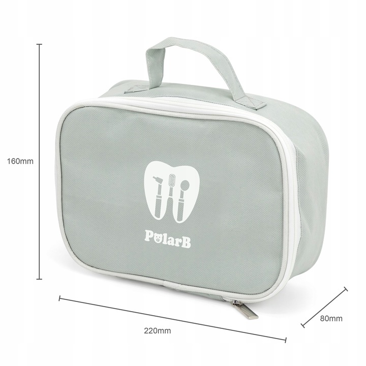 DREWNIANY ZESTAW DENTYSTY TORBA MAŁY DENTYSTA STOMATOLOG LEKARZ VIGA POLARB