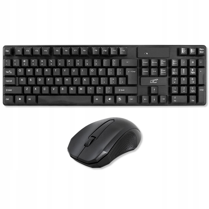 ZESTAW KLAWIATURA MYSZKA BEZPRZEWODOWA CZARNY SLIM