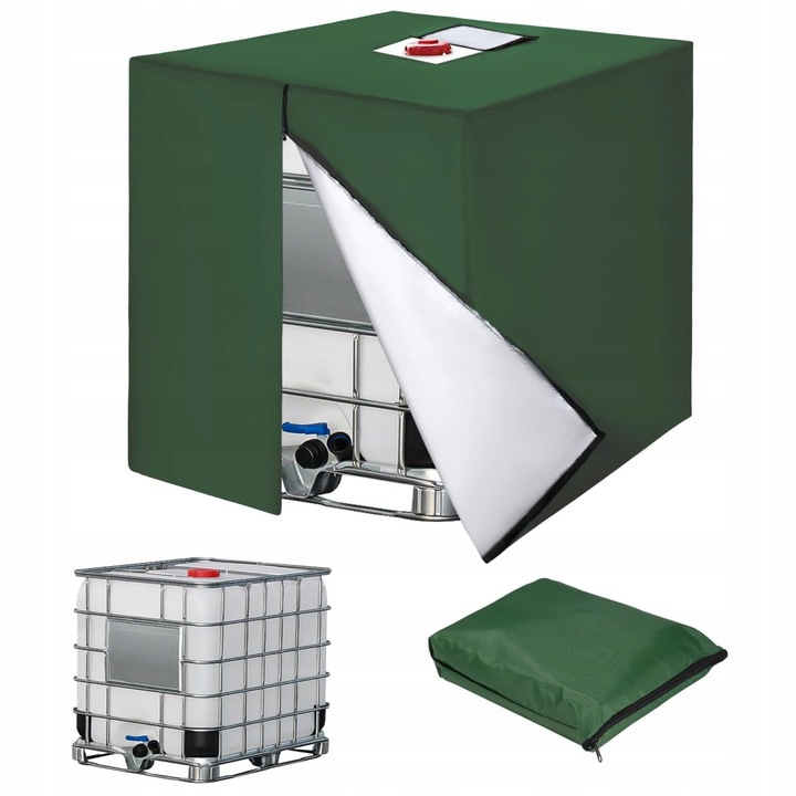 Pokrowiec na zbiornik na wodę Mauzer 1000l IBC na deszczówkę Zielony 420D