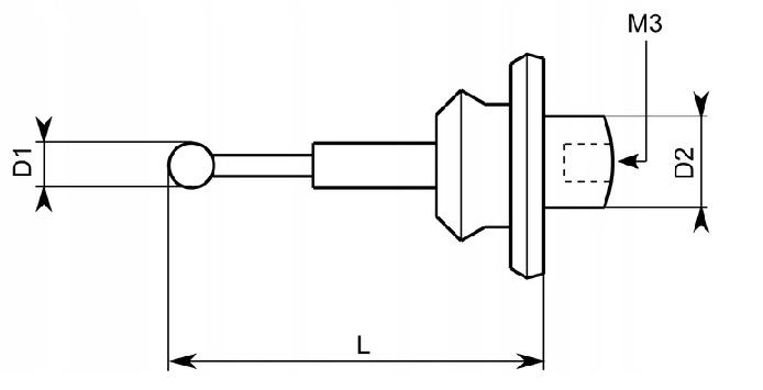 Wymienna końcówka czujnika 3D HAIMER czujnik 3D 80.362.00 krótka 4 mm