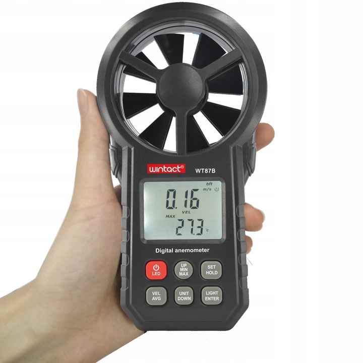 WIATROMIERZ ANEMOMETR MIERNIK WIATRU I TEMPERATURY