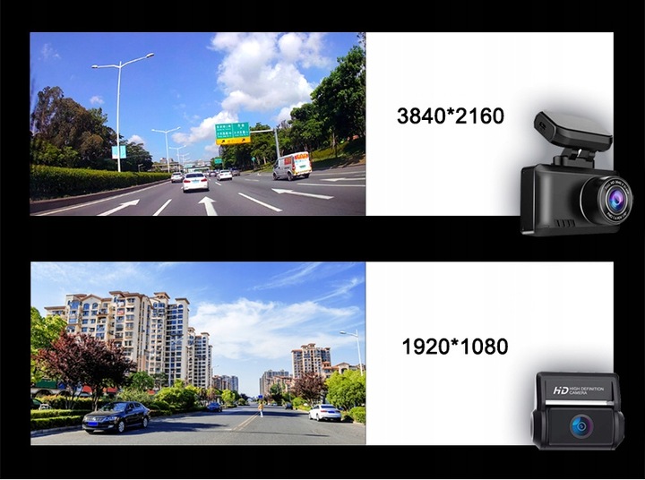 T8DUAL Wideorejestrator 4K SONY IMX335 Wifi GPS 64