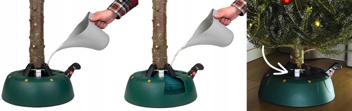 Stojak pod choinkę STABILNY PODSTAWA POD DRZEWKO ZIELONA DO 2 METRÓW