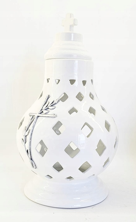 ZNICZ WAZA CERAMICZNA BIAŁA