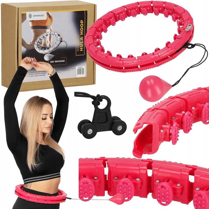 HULA HOP ODCHUDZAJACE OBCIĄŻENIE WYPUSTKI MODUŁOWY MASAŻER + OBCIĄŻNIK