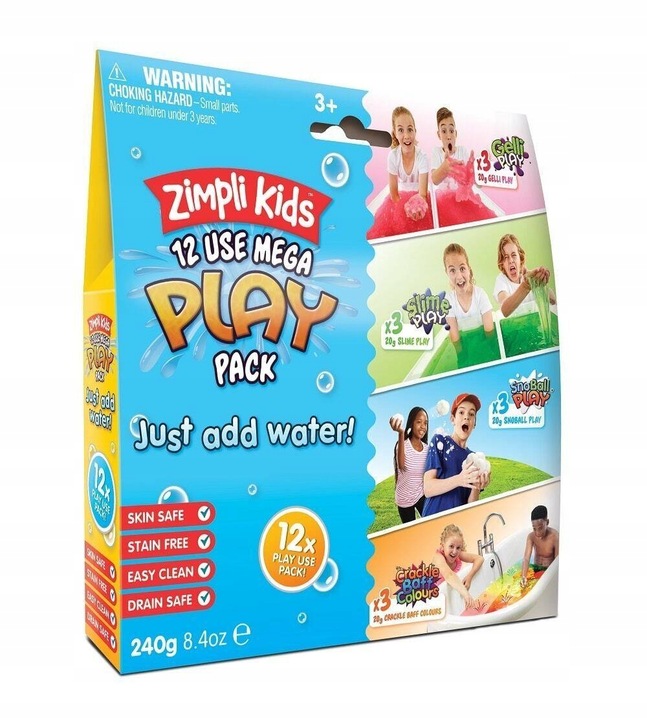 Zestaw magicznych proszków do wody, 12 szt., Mega Play Pack, 3+, Zimpli Kid