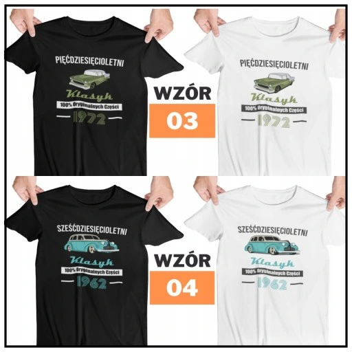 PREZENT NA 30 40 50 60 70 URODZINY DLA TATY FACETA MĘSKA KOSZULKA KLASYK