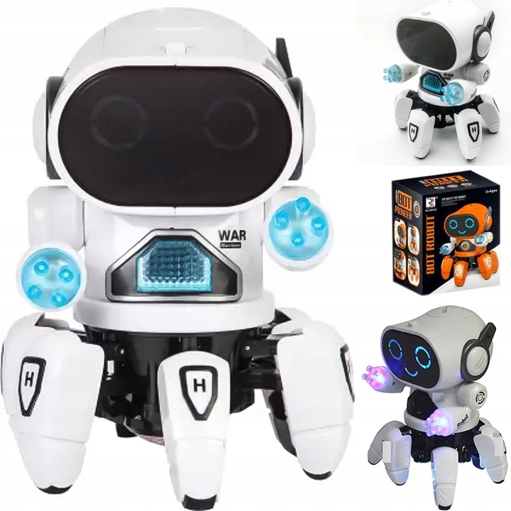 INTERAKTYWNY TAŃCZĄCY ROBOT DISCO LED DLA DZIECI tańczy na 6 nogach PREZENT