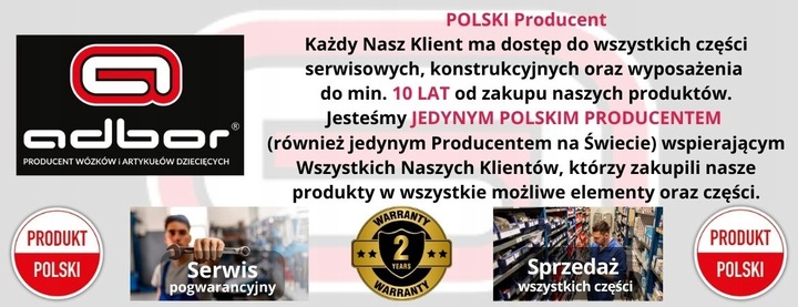 Wózek dla Lalek Składany Głęboki Adbor Viki Gondola Torba Koszyk kol. Vi-09