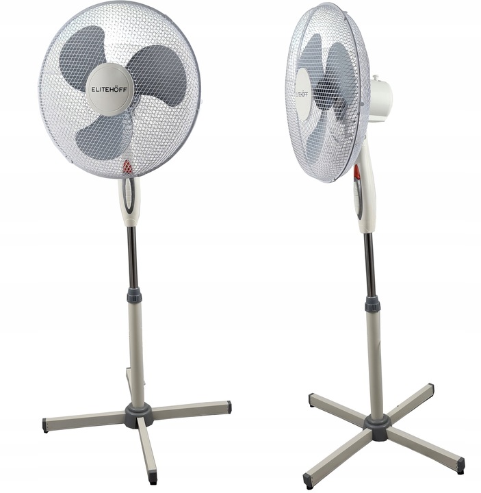 WENTYLATOR WIATRAK STOJĄCY PODŁOGOWY BIAŁY DUŻY