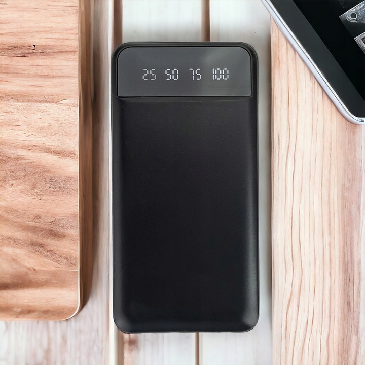 Powerbank 10000 mAh POWER BANK z latarką microUSB, USB-C, USB, lightning