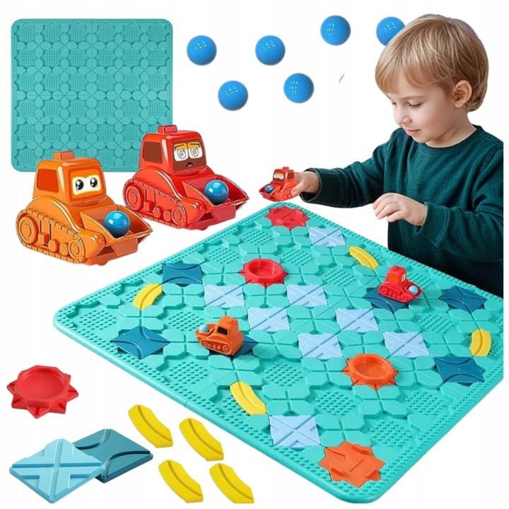 Gra Logiczna dla Dzieci Tor Przeszkód Plansza Koparki Zabawka Edukacyjna 3+