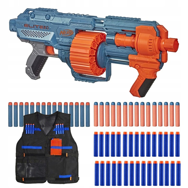 PISTOLET NERF KARABIN ELITE 2.0 KARABIN SHOCKWAVE RD-15 E9527 + 30 STRZAŁEK