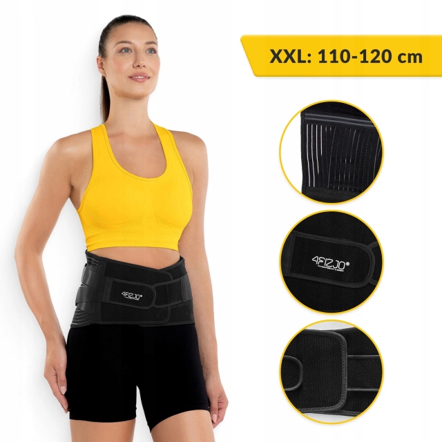 PAS LĘDŹWIOWY KRZYŻOWY GORSET ORTOPEDYCZNY ORTEZA STABILIZATOR PLECY XXL