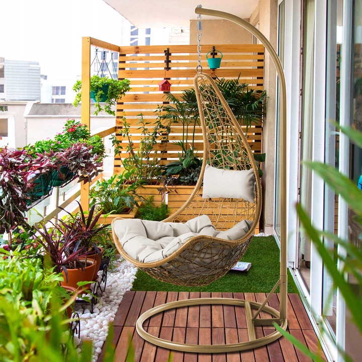 FOTEL WISZĄCY do ogrodu BOHO fotel ogrodowy