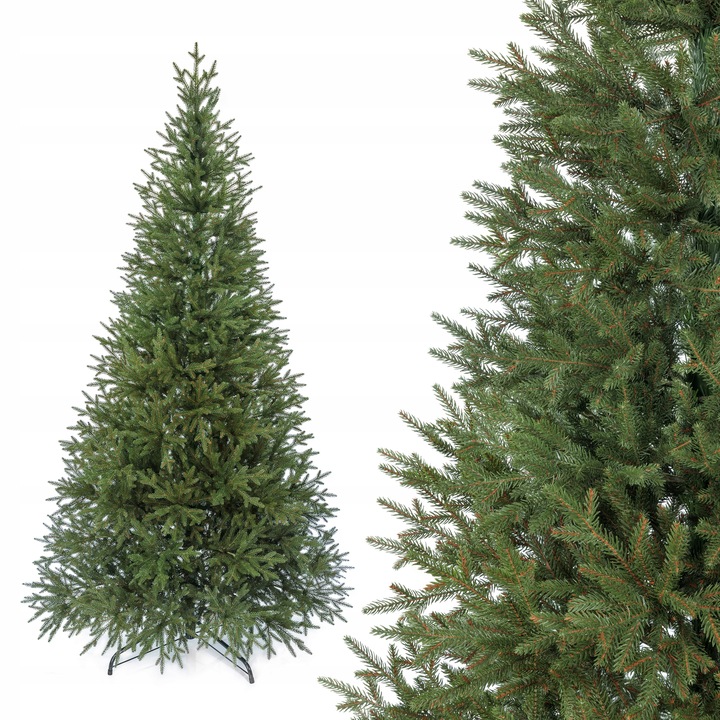 Wianek Świąteczny Świerk NATURA z JARZĘBINĄ 3D 100%PE 60 cm KOMINEK drzwi