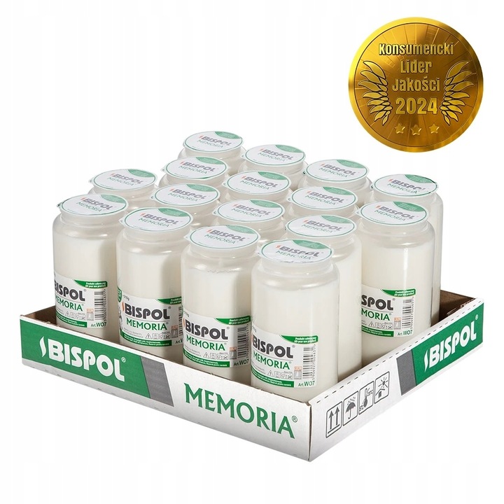 Wkłady olejowe zgrzewka 16 sztuk Memoria białe 14cm WO7