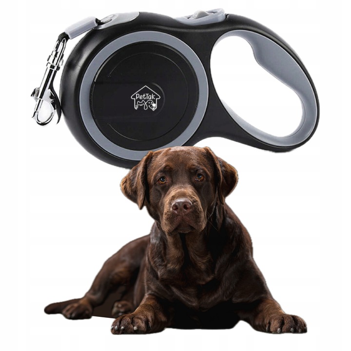 SMYCZ AUTOMATYCZNA DLA PSA TAŚMA Z BLOKADĄ PETTAK MOCNA ZWIJANA 50KG 8M