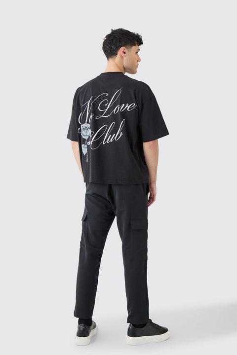 CZARNE SPODNIE BOJÓWKI PROSTE KLASYCZNE MATERIAŁOWE BOOHOO S