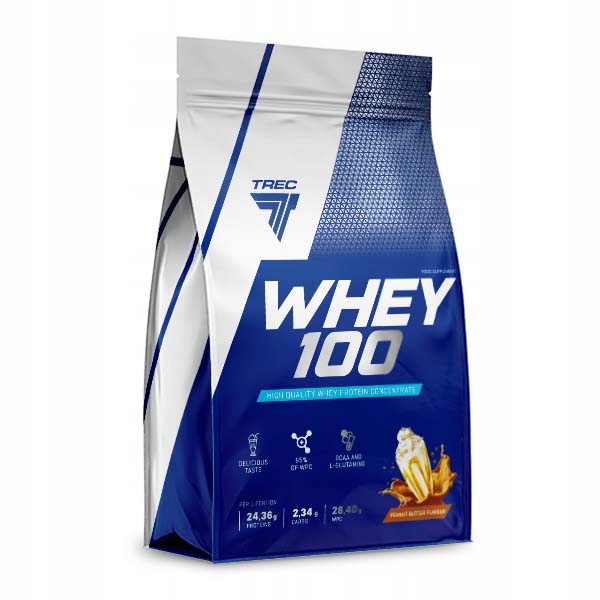PYSZNE BIAŁKO WPC Trec Whey 100 700g PROTEINY NA MASĘ MIĘŚNIE DO TRENINGU