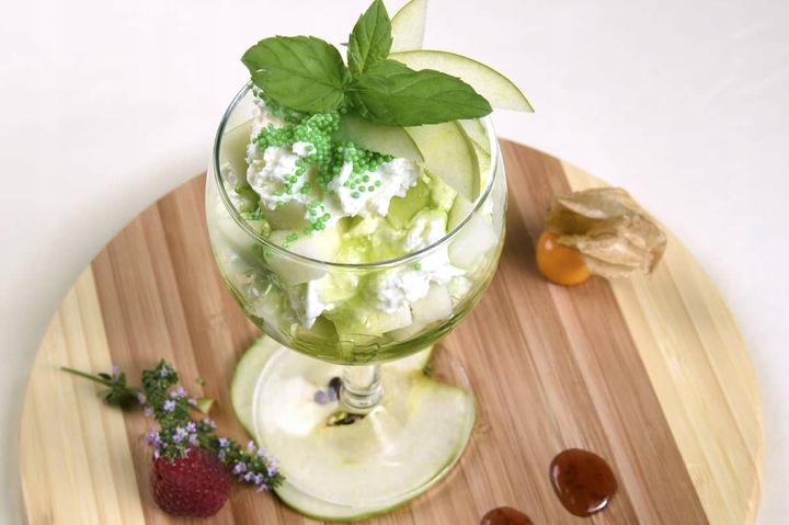 Sos Polewa do Lodów DIJO Topping 1kg JABŁKOWY Zielone Jabłko 1 LITR