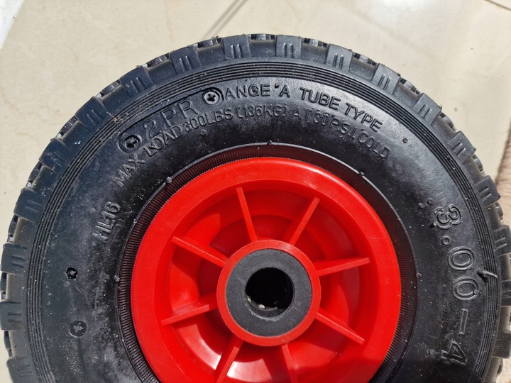 Kółko do wózka taczki koło 3.00-4 260x85 pompowane